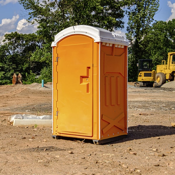 can i customize the exterior of the porta potties with my event logo or branding in Midway AL